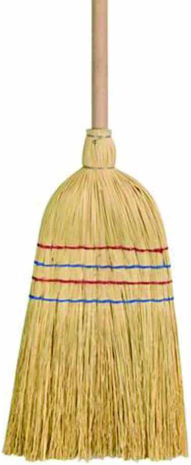 CORN BROOM W/WOODEN STICK TRADITIONAL - Image 2